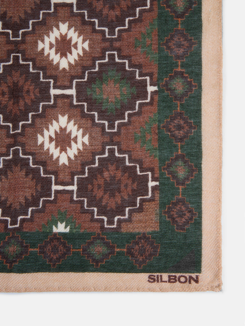 Foulard imprimé ethnique vert