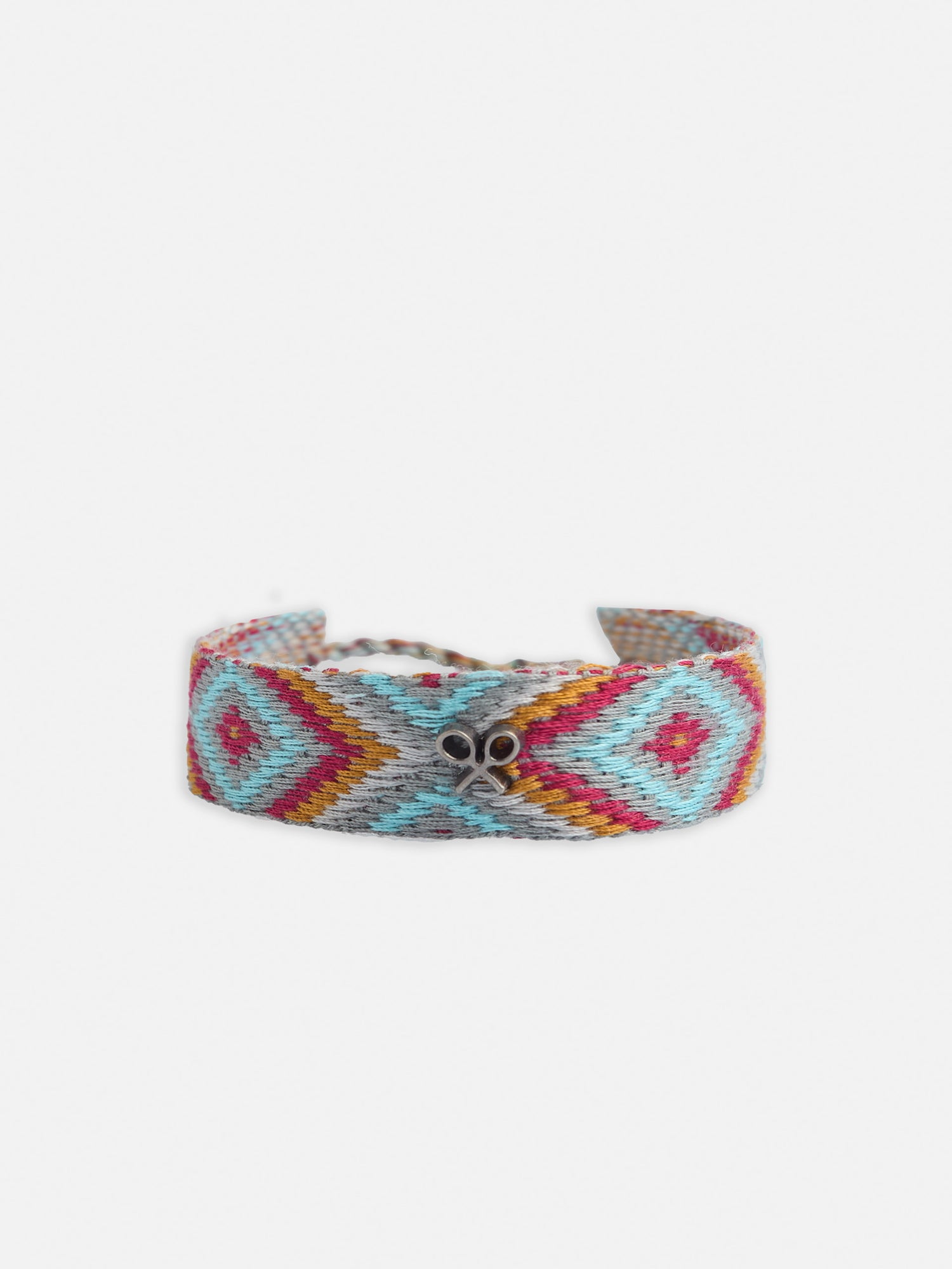 Light blue multicolor ethnic silbon bracelet