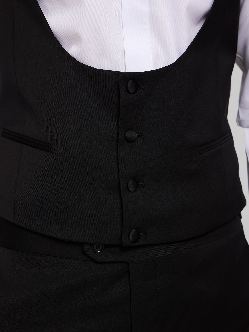 Classic black tuxedo vest