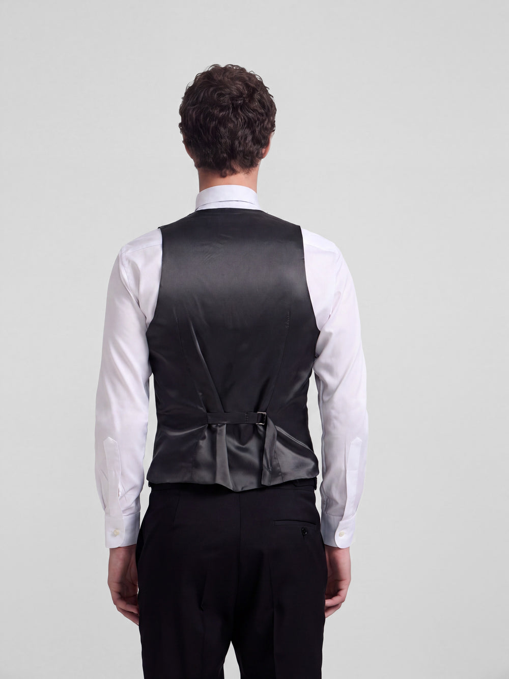 Classic black tuxedo vest