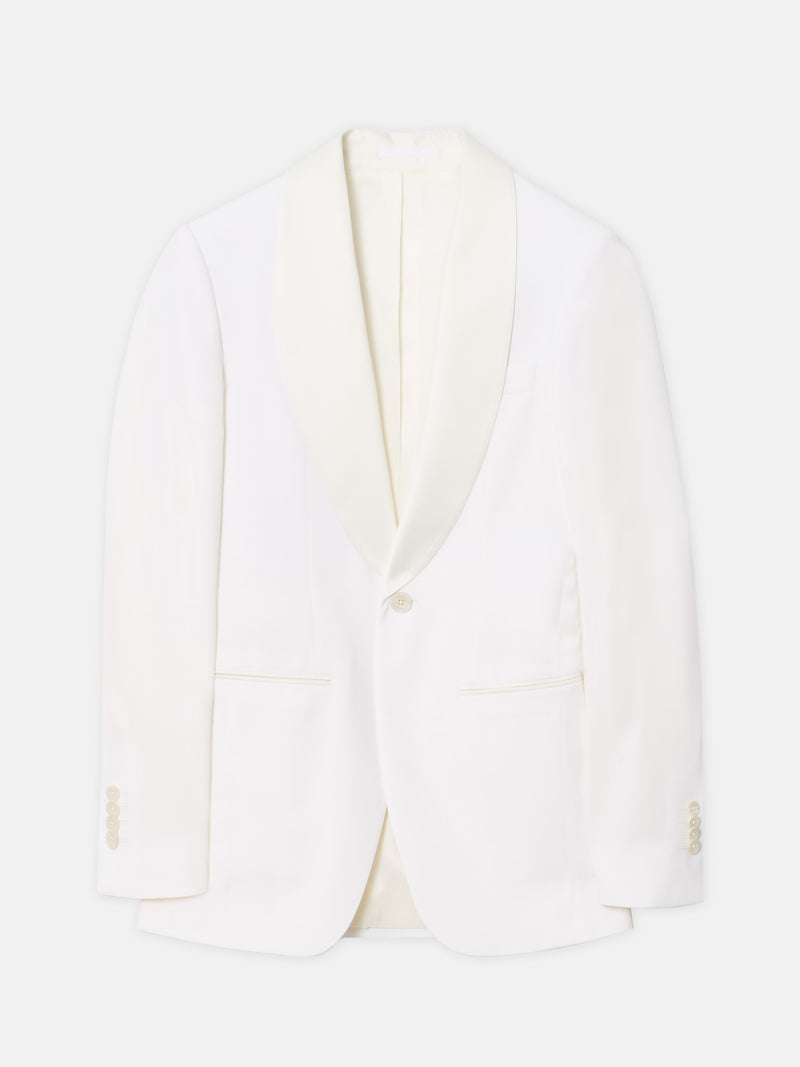 Americana esmoquin silbon blanco
