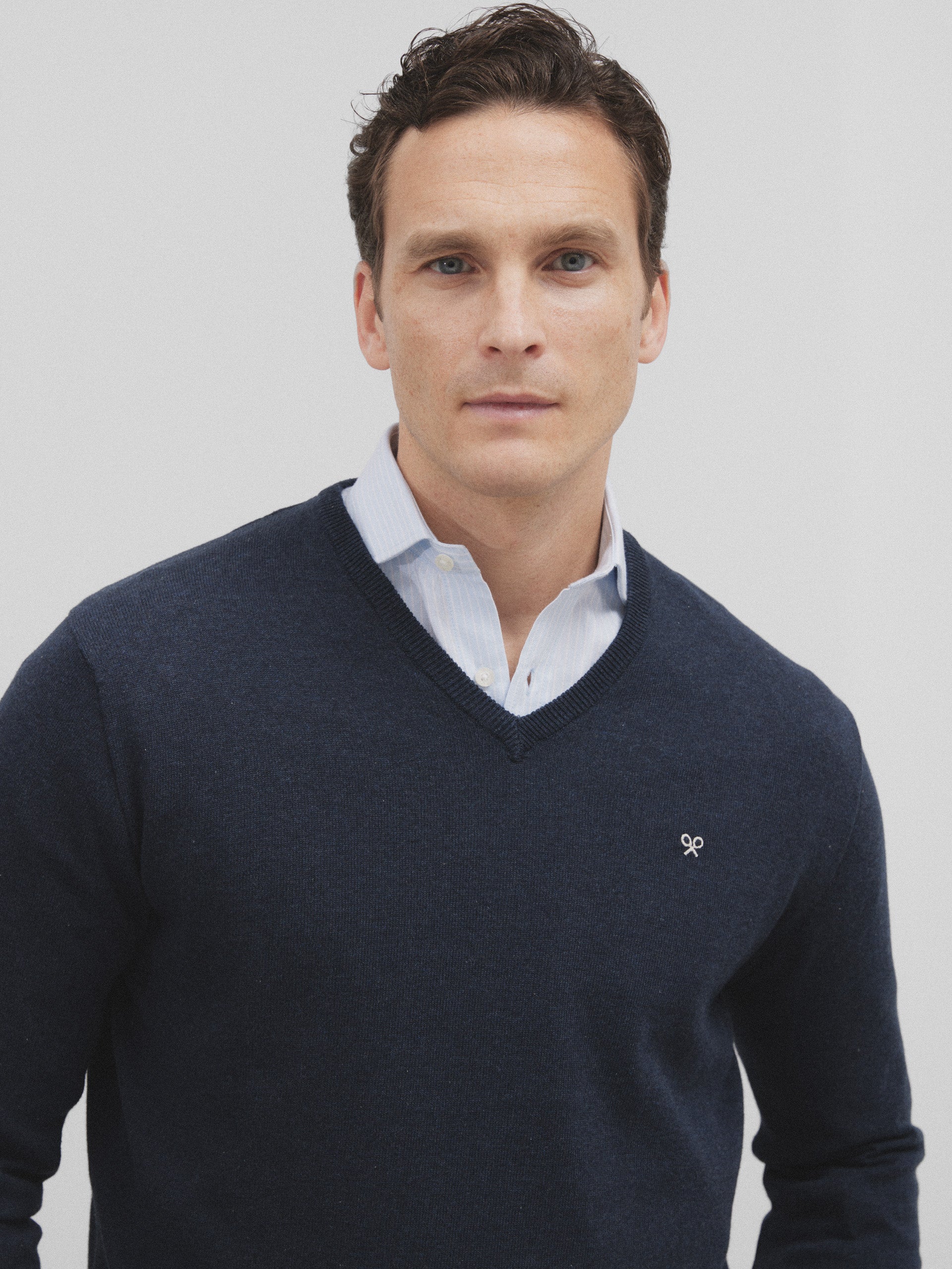 Navy blue Vneck sweater