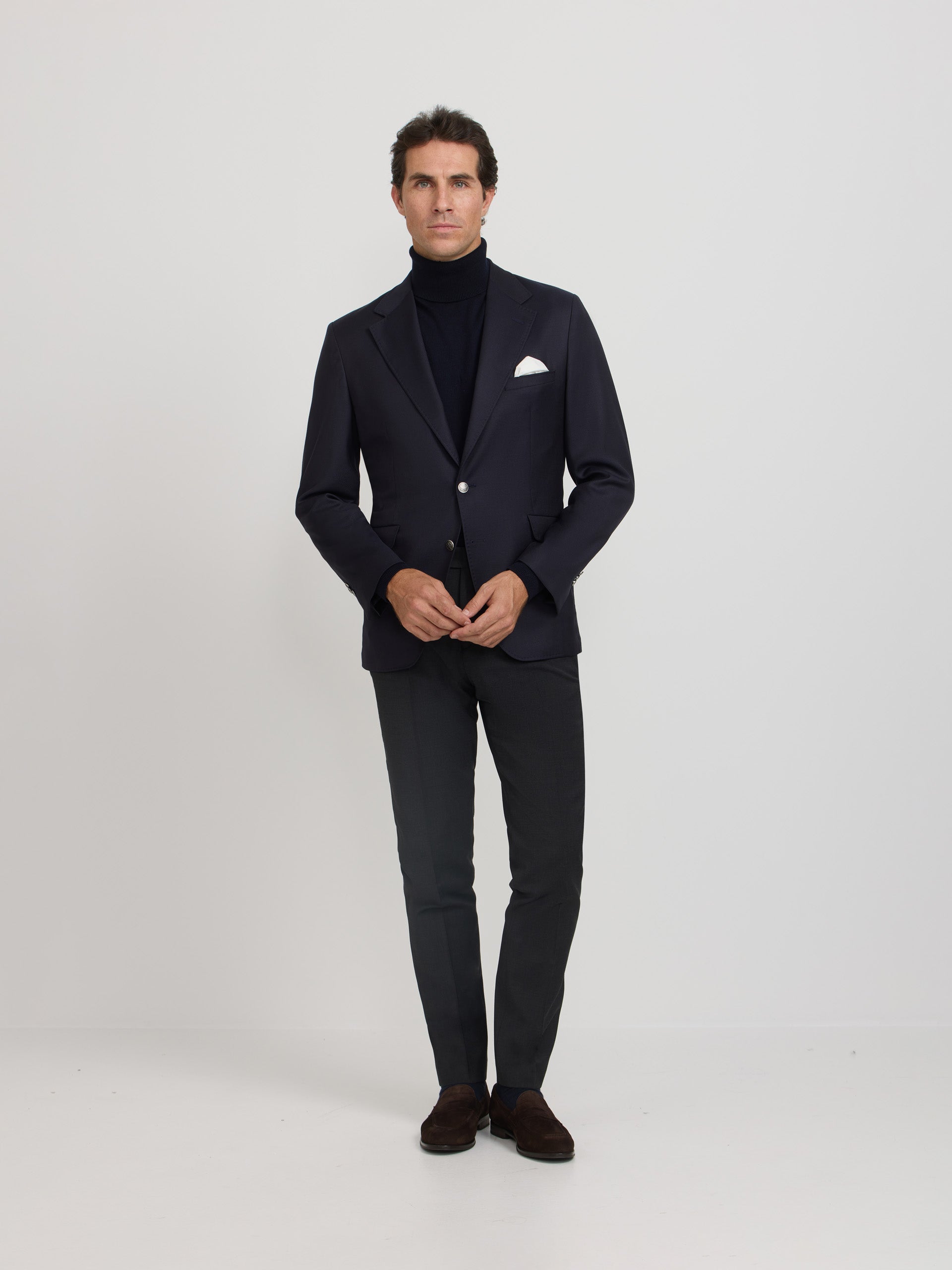 Classic navy stretch blazer