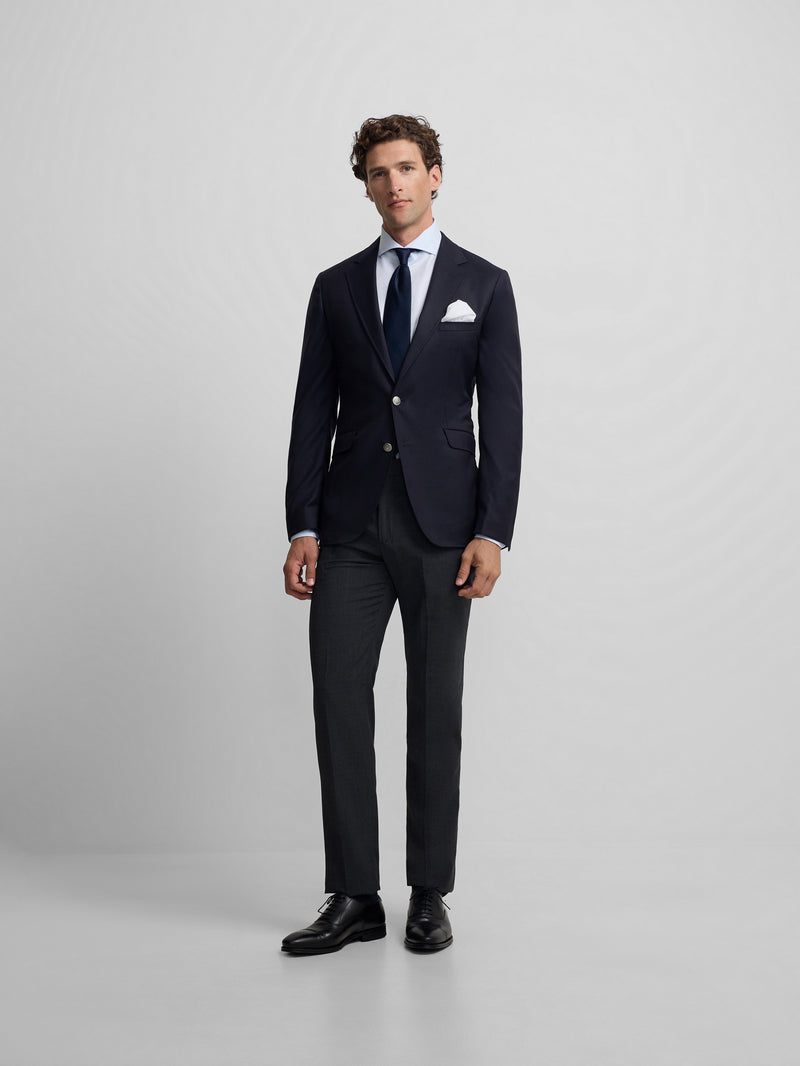 Veste classique stretch bleu marine