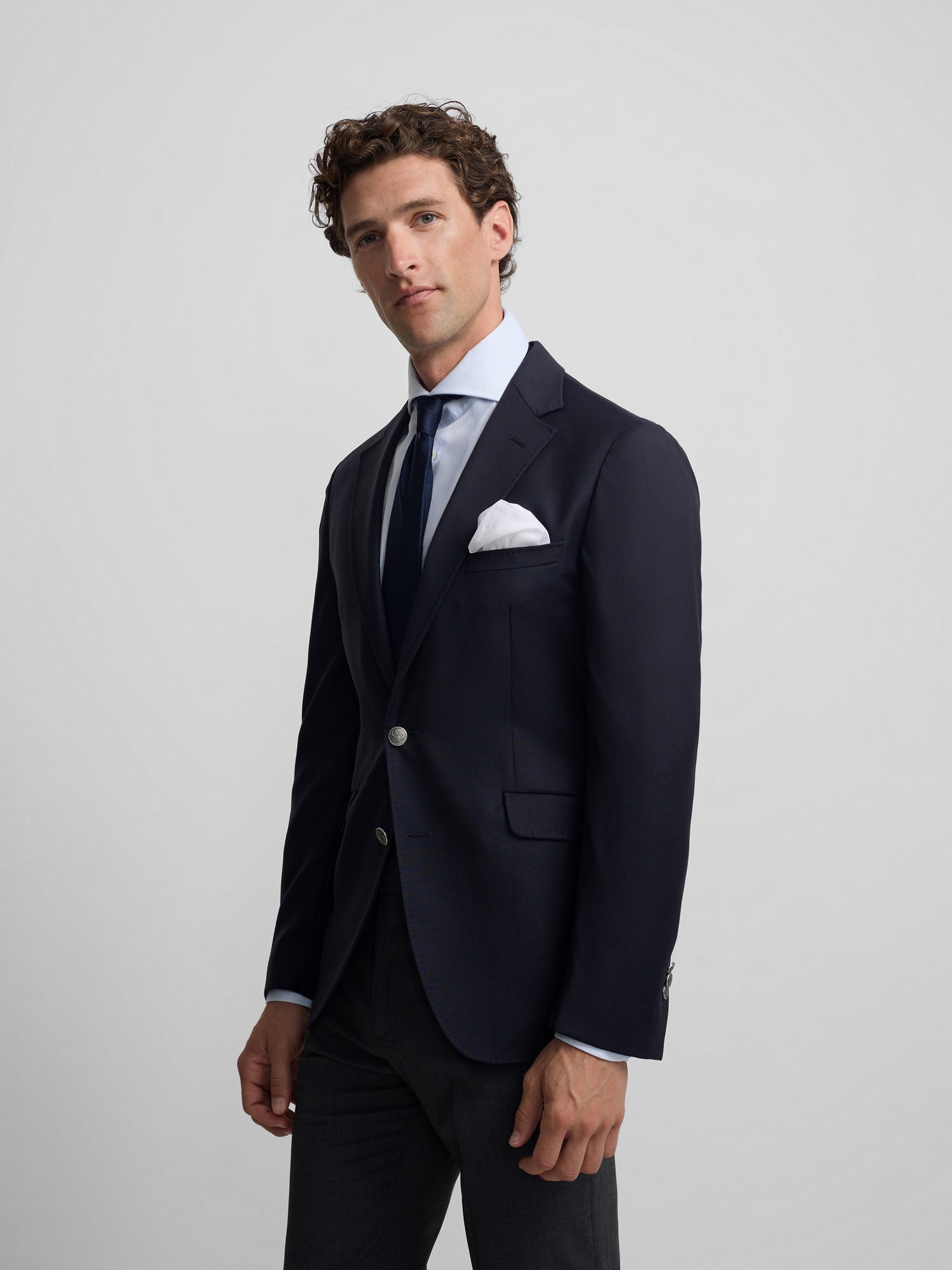 Classic navy stretch blazer