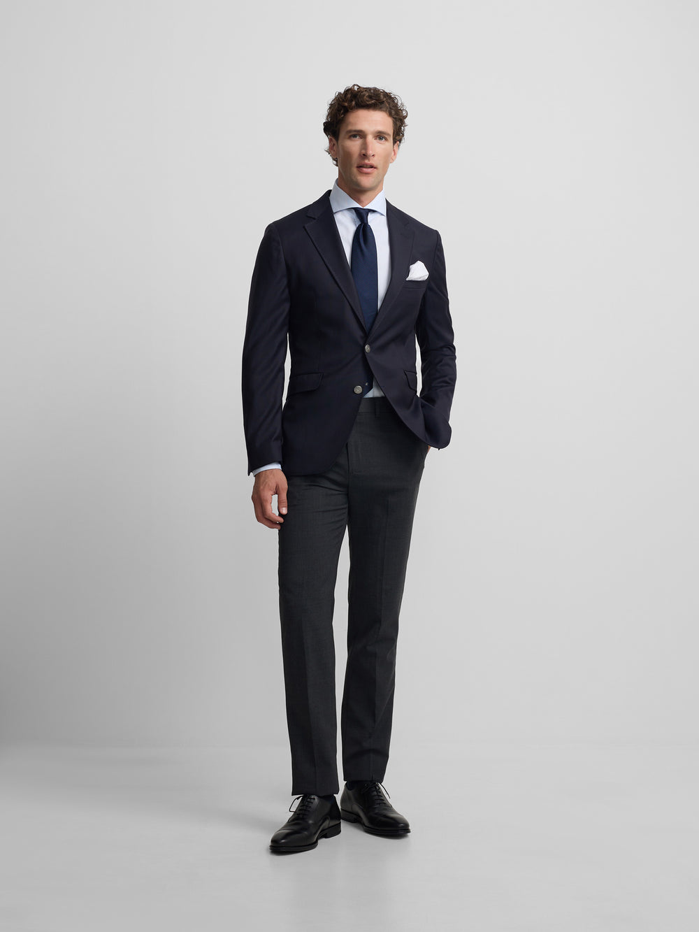 Classic navy stretch blazer