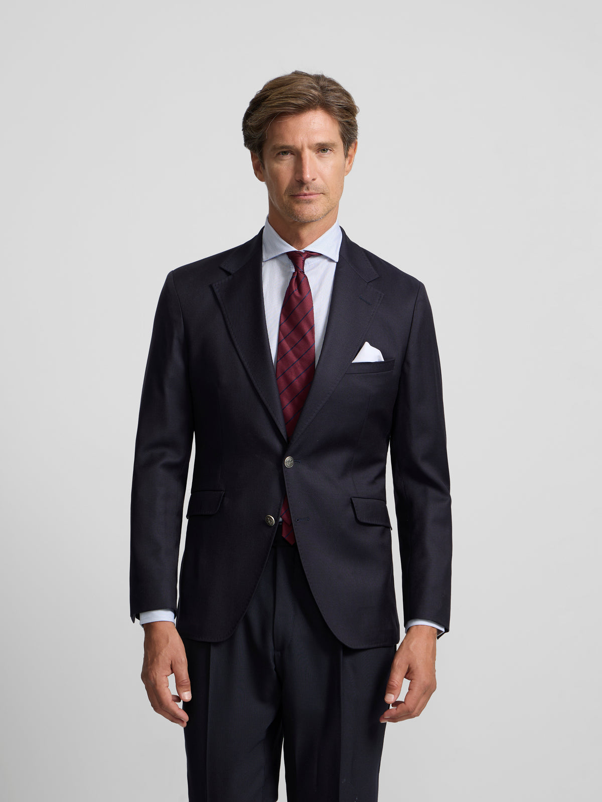 Americana clássica stretch azul-marinho