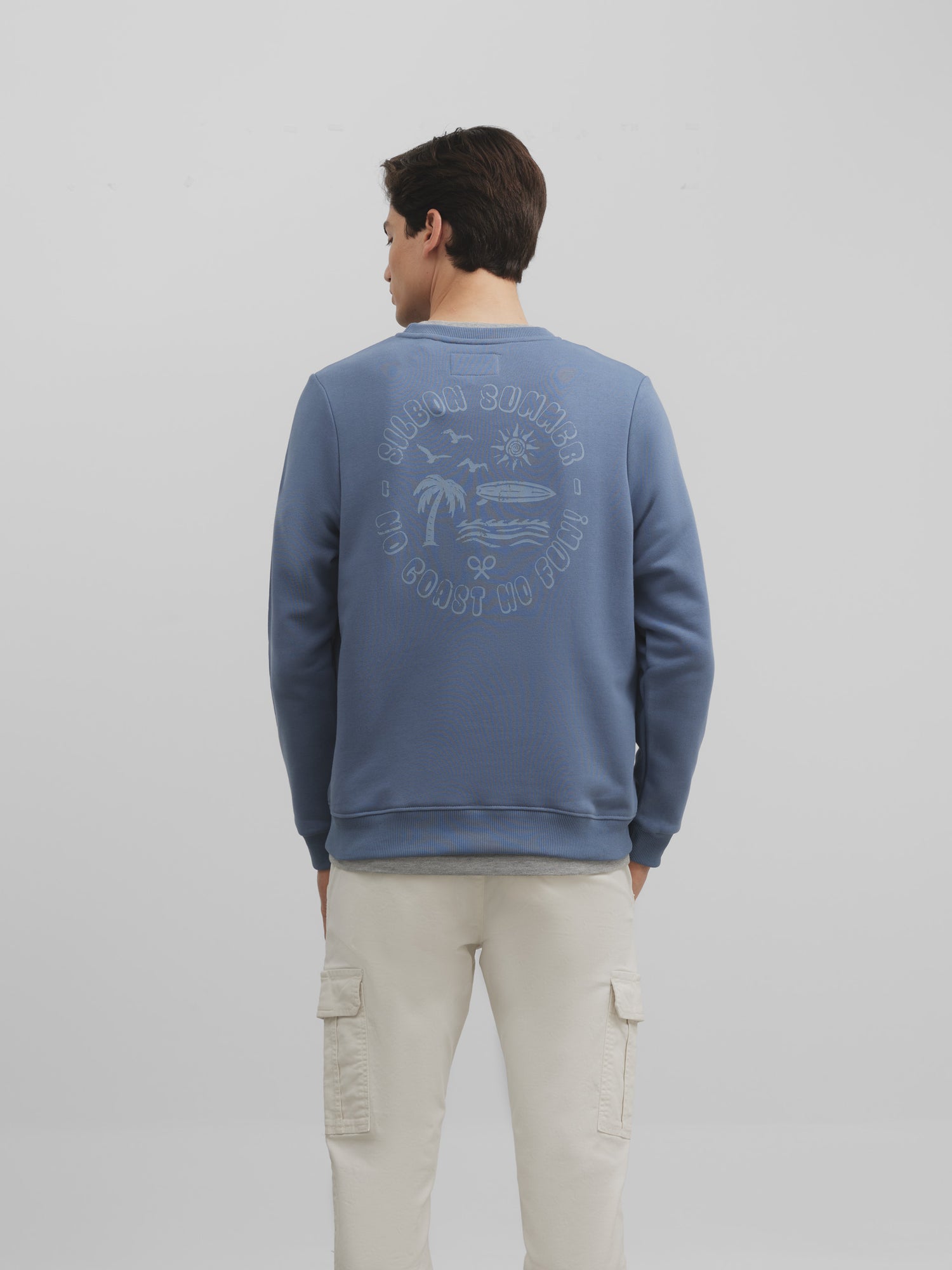Silbon summer indigo blue sweatshirt