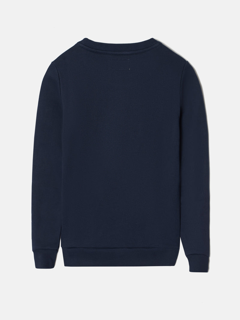 Silbon navy blue half racket sweatshirt