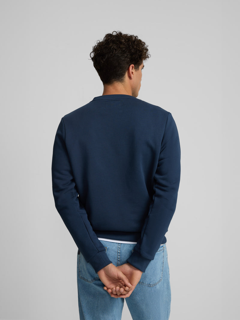 Silbon navy blue half racket sweatshirt