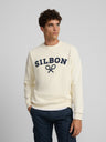 Silbon half-cream racket sweatshirt