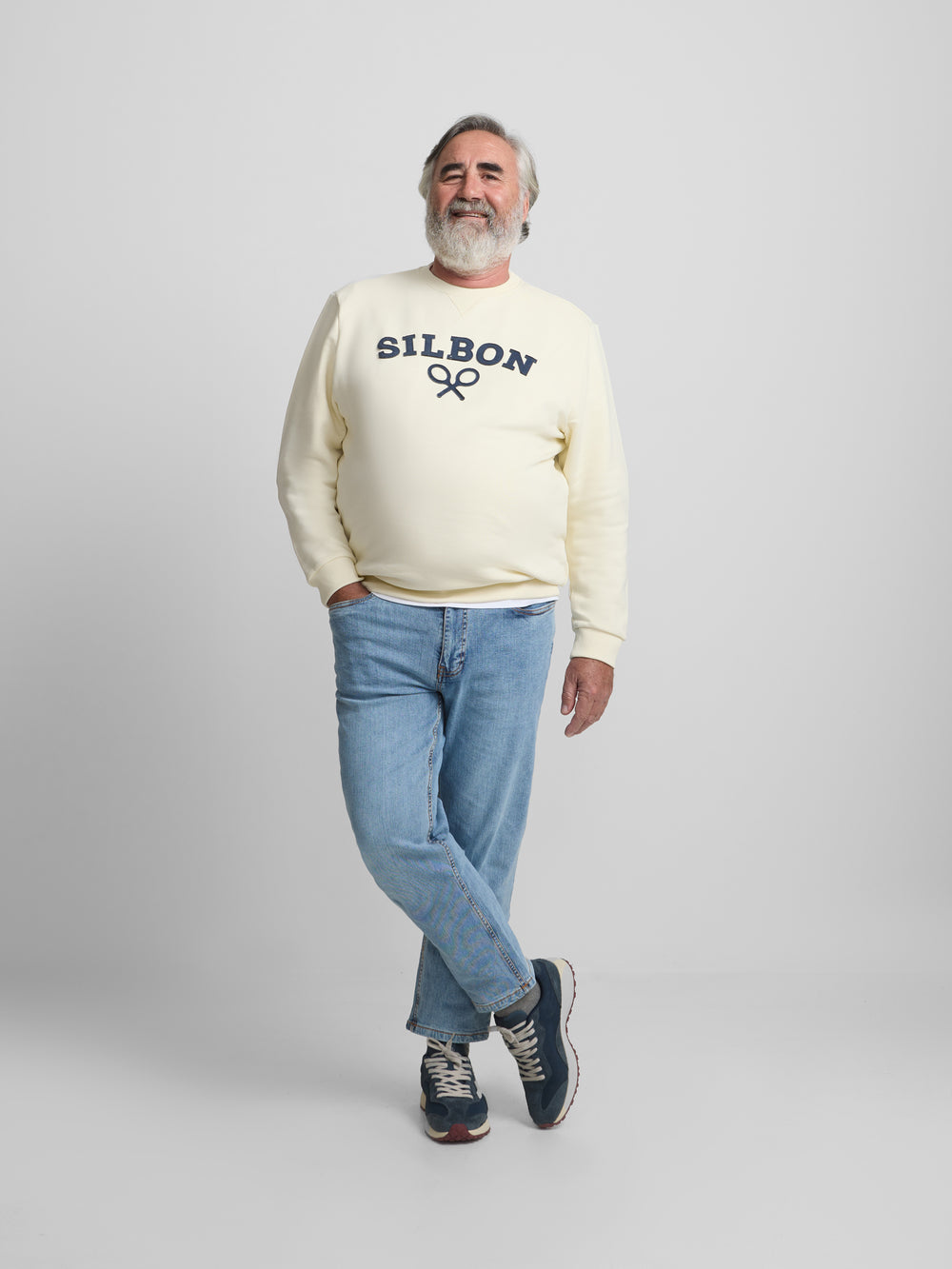 Sweat raquette silbon demi crème