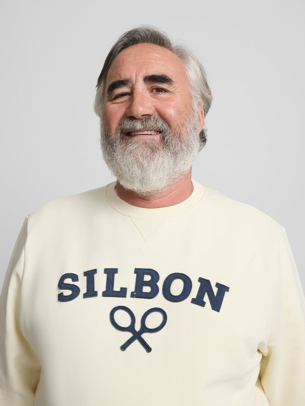 Sweat raquette silbon demi crème