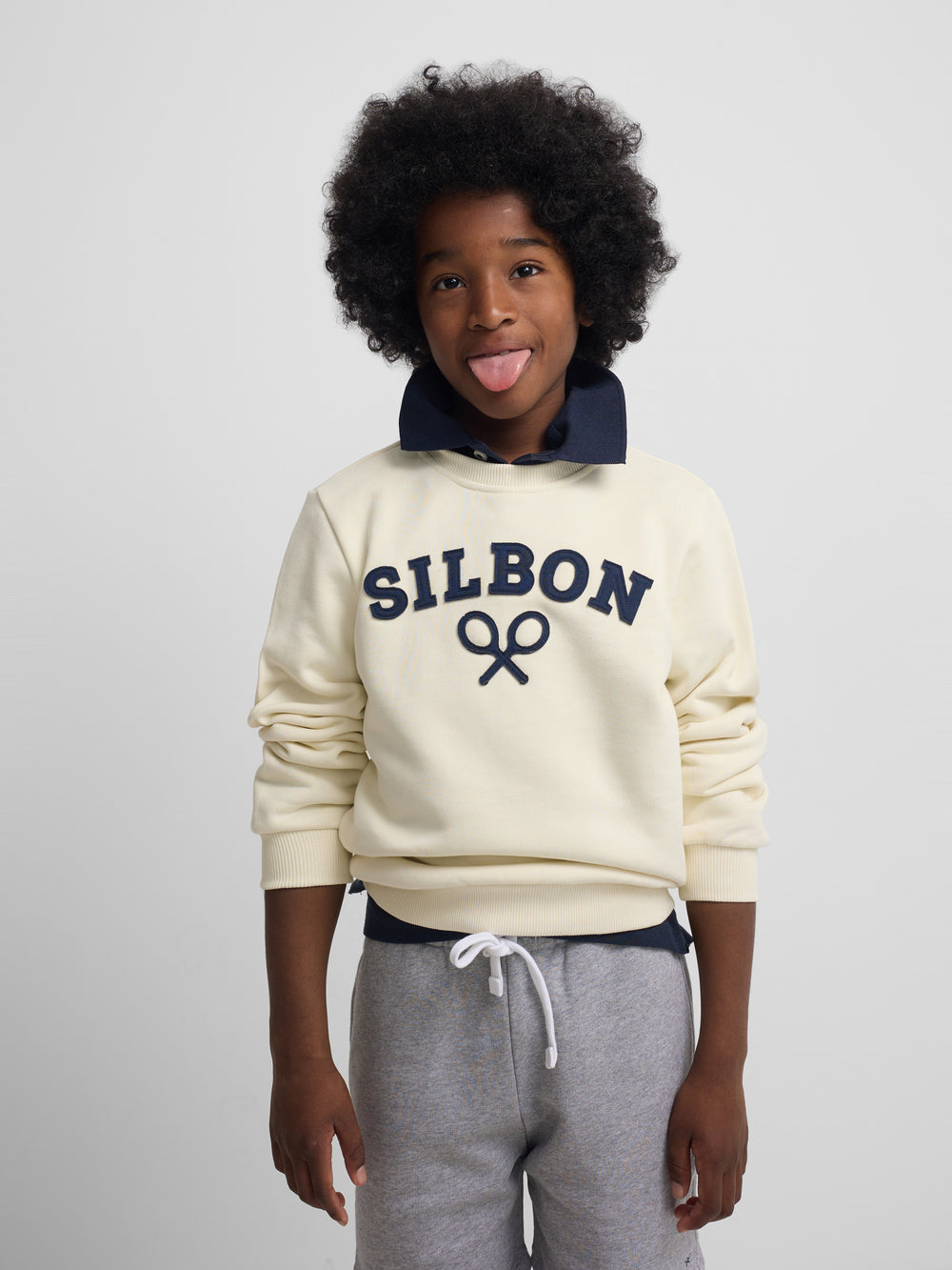 Kids sweatshirt half cream racket