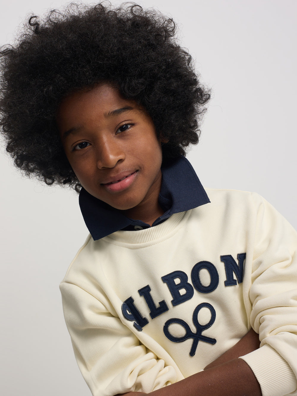 Kids sweatshirt half cream racket