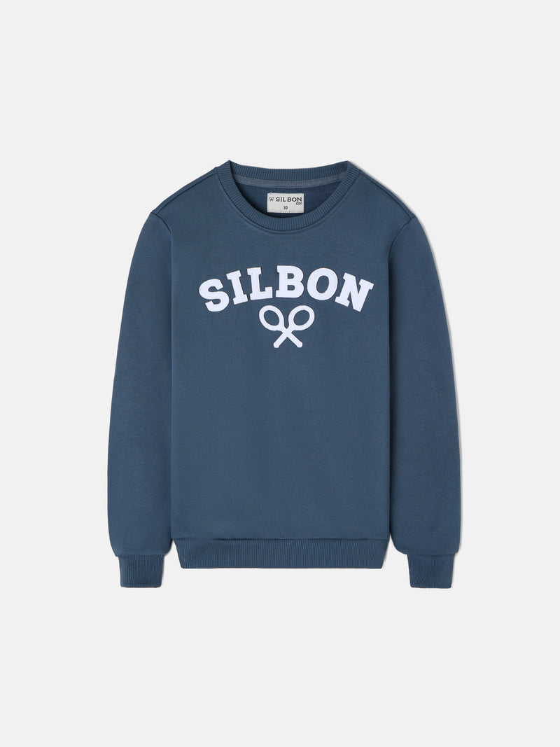 Sudadera kids raqueta media azul marino