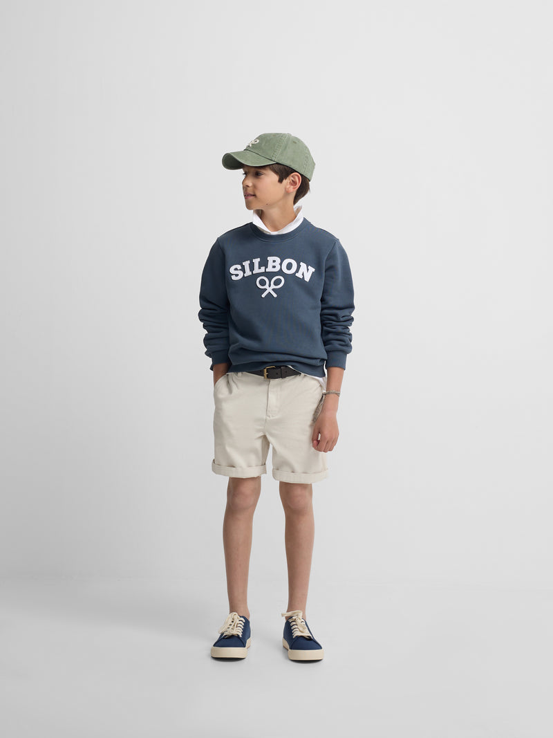 Sweatshirt kids raquete meia azul-marinho
