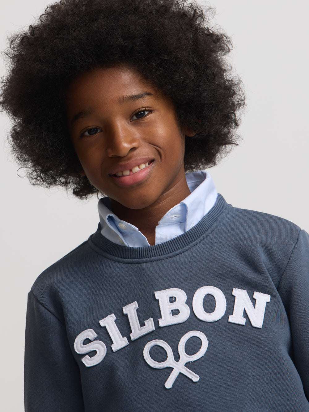 Sudadera kids raqueta media azul marino