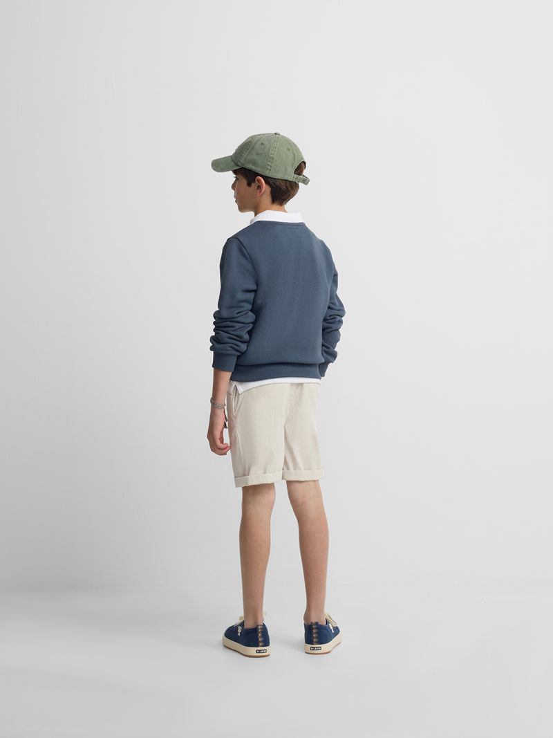 Sweatshirt kids raquete meia azul-marinho