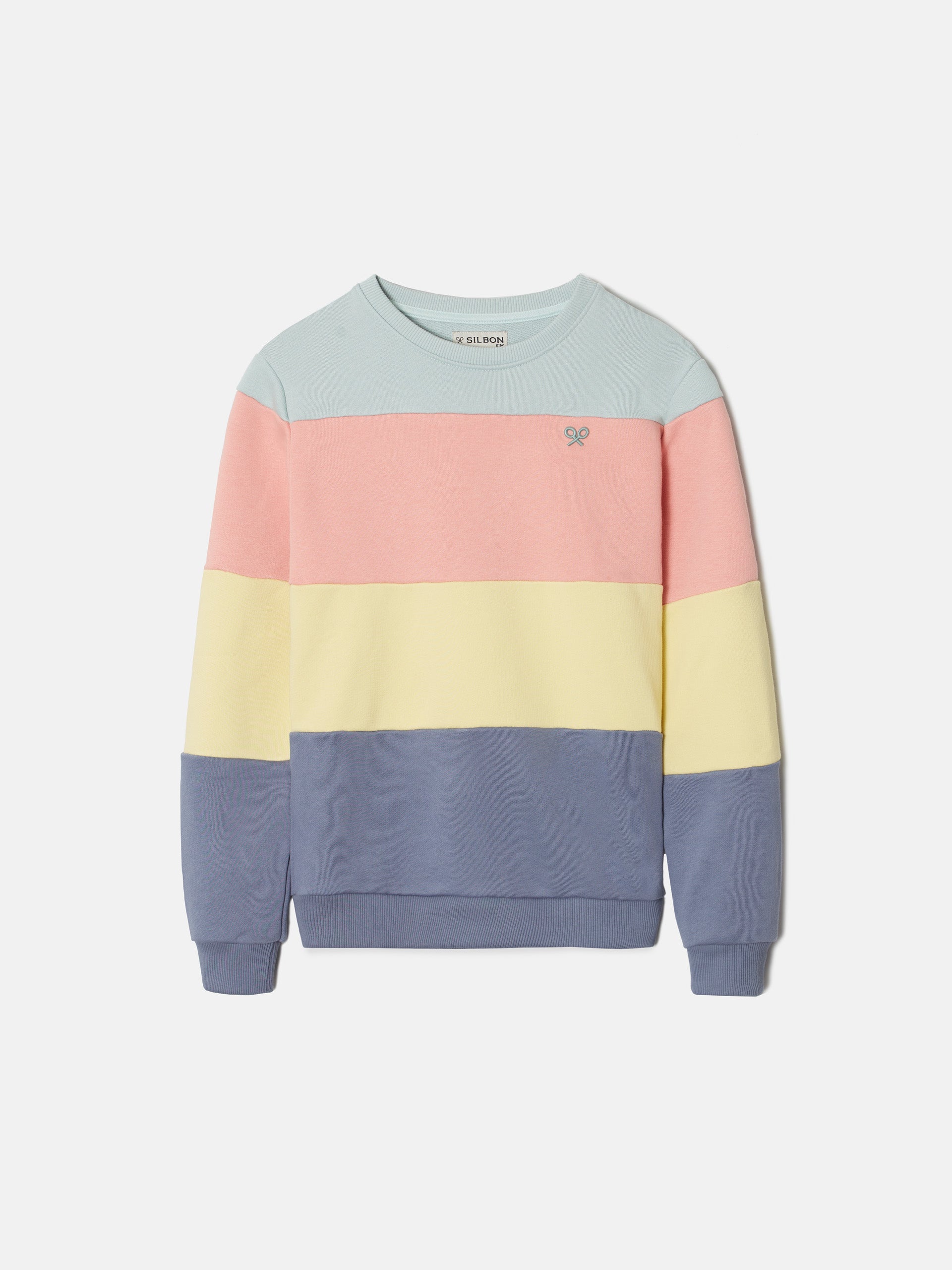 Colorful wide striped kids sweatshirt