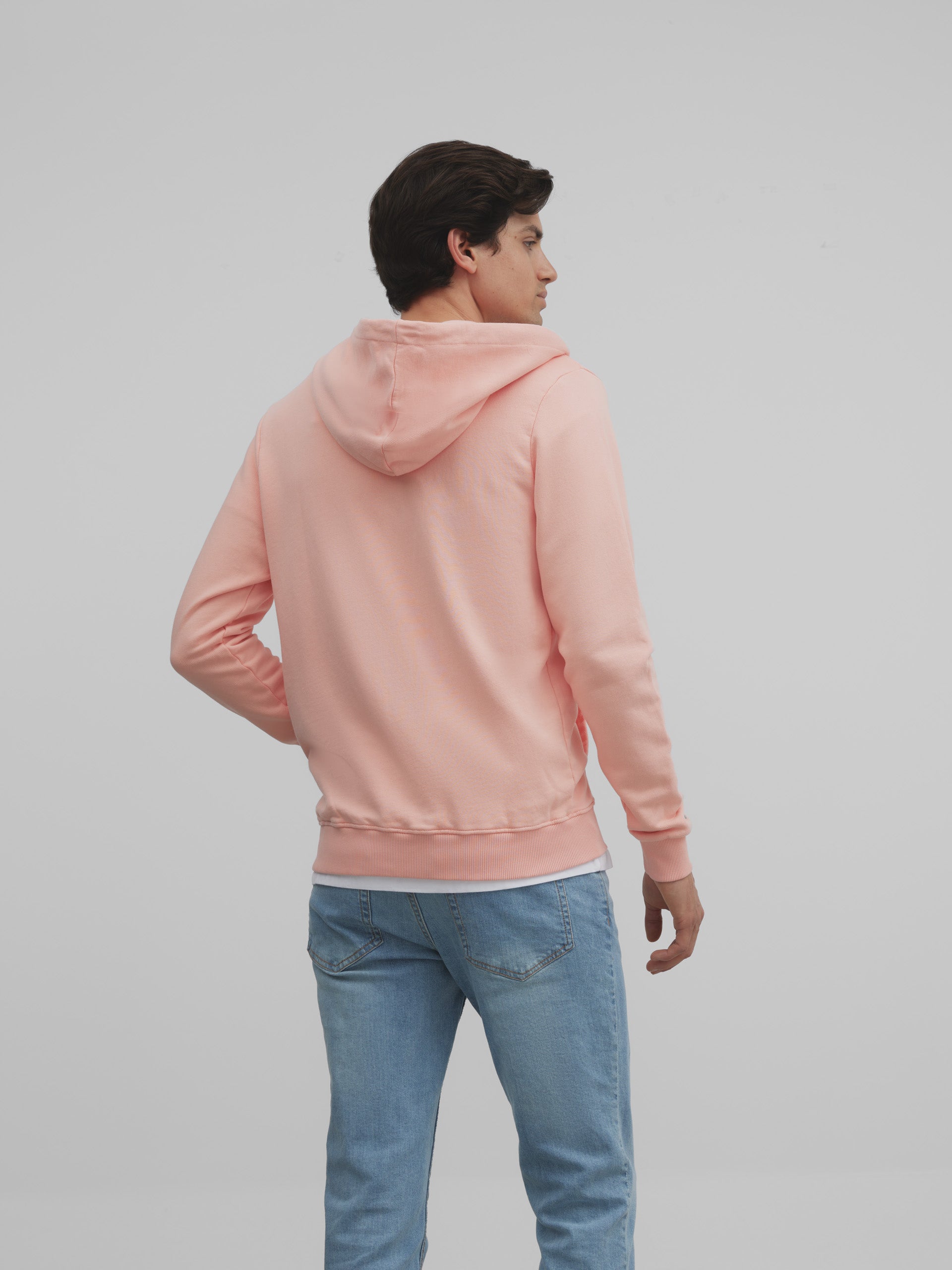 Silbon hoodie with coral mini logo