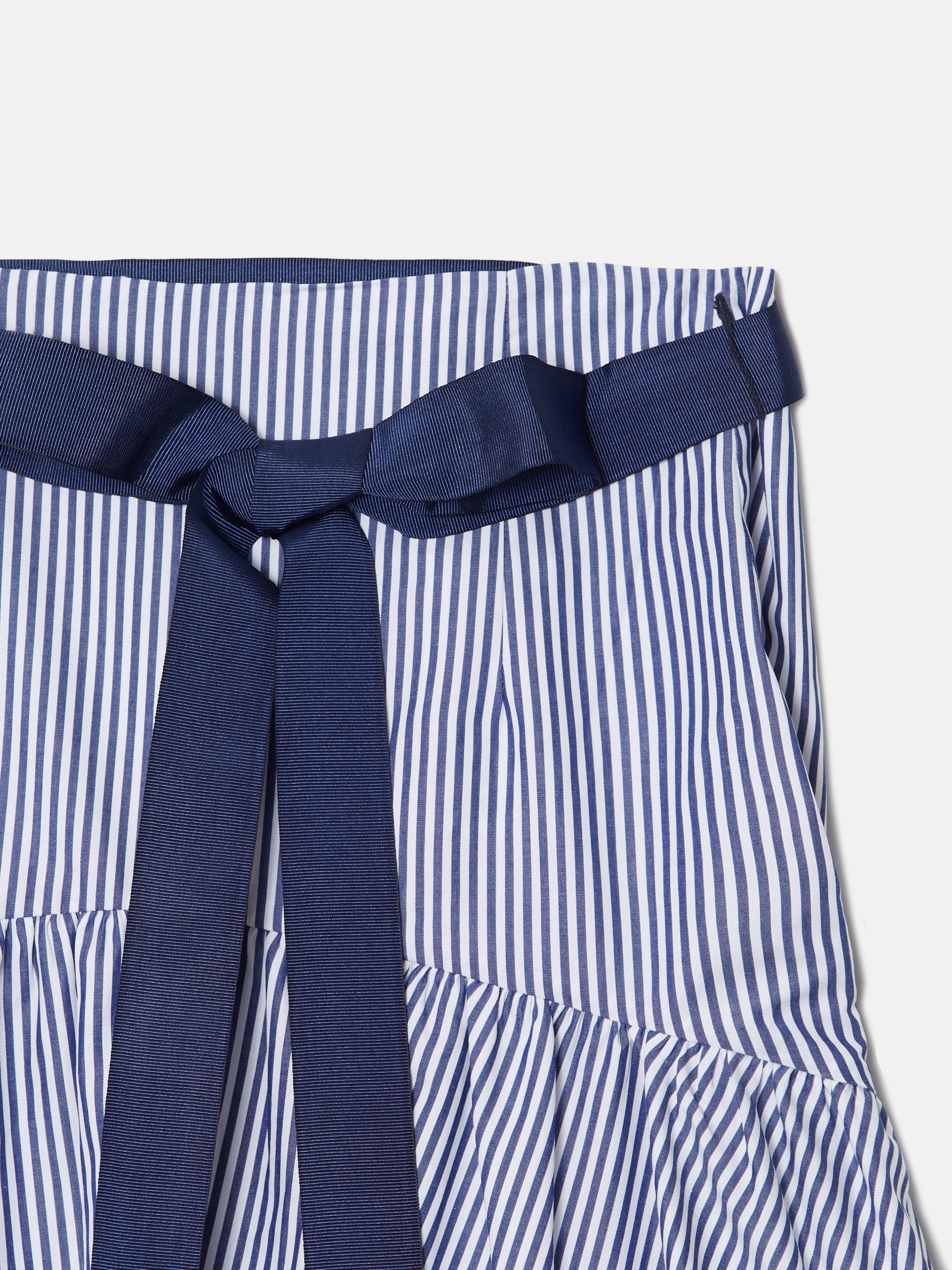 Navy blue striped long skirt