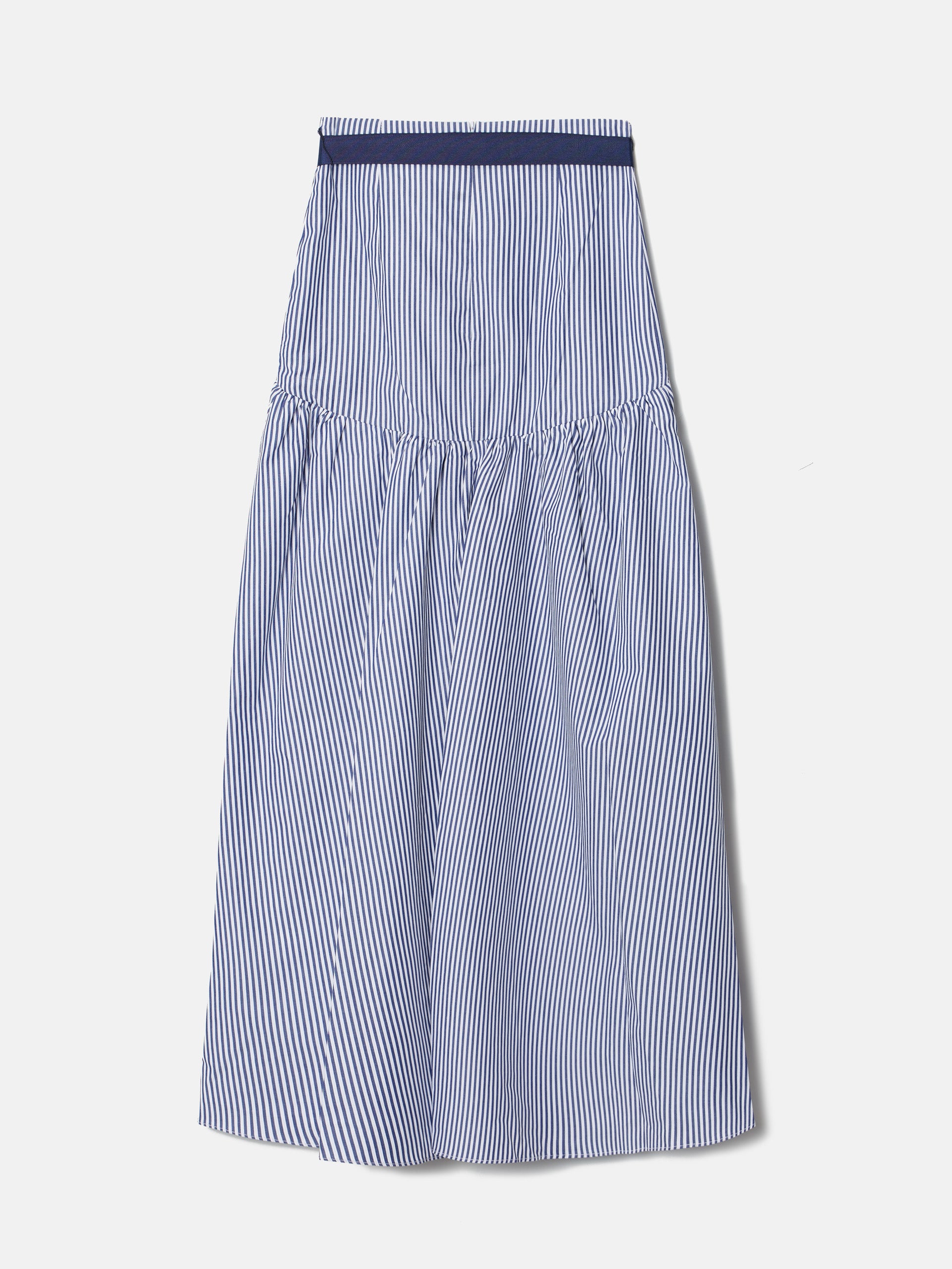 Falda larga rayas azul marino