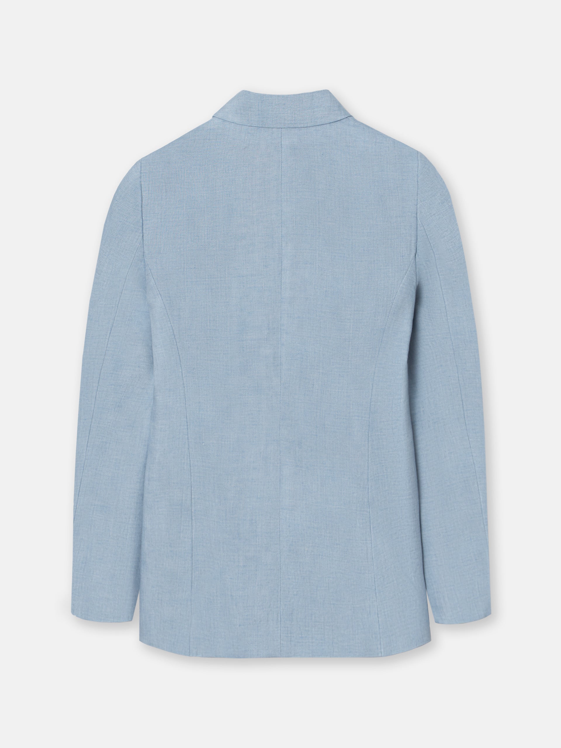 Women's blue denim double-breasted jacket