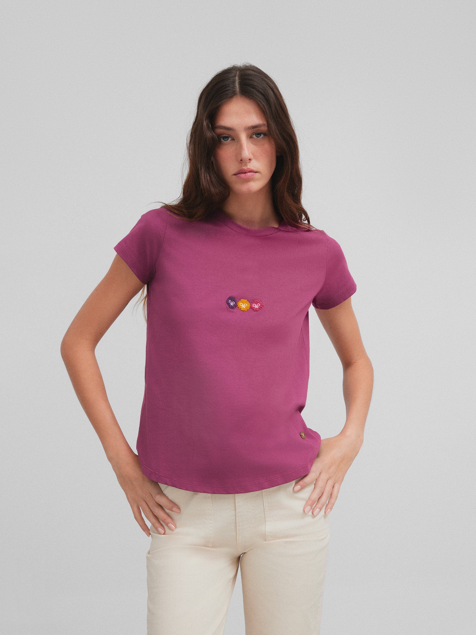 Burgundy ikat woman t-shirt