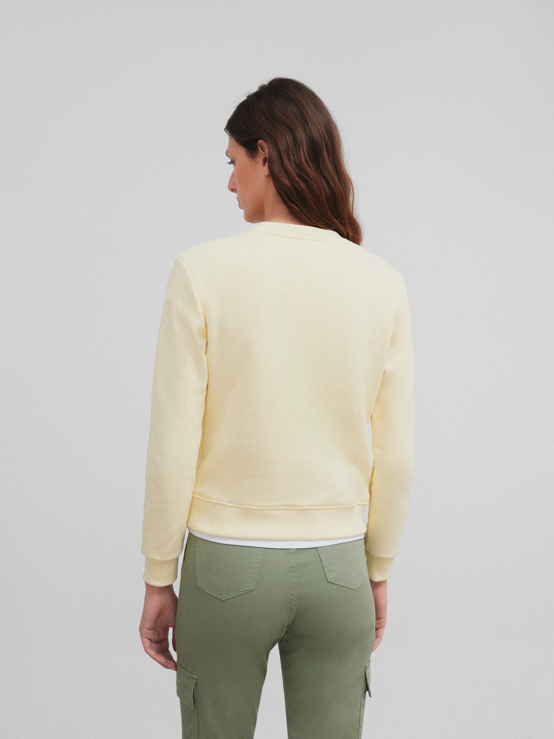 Silbon classic yellow woman sweatshirt