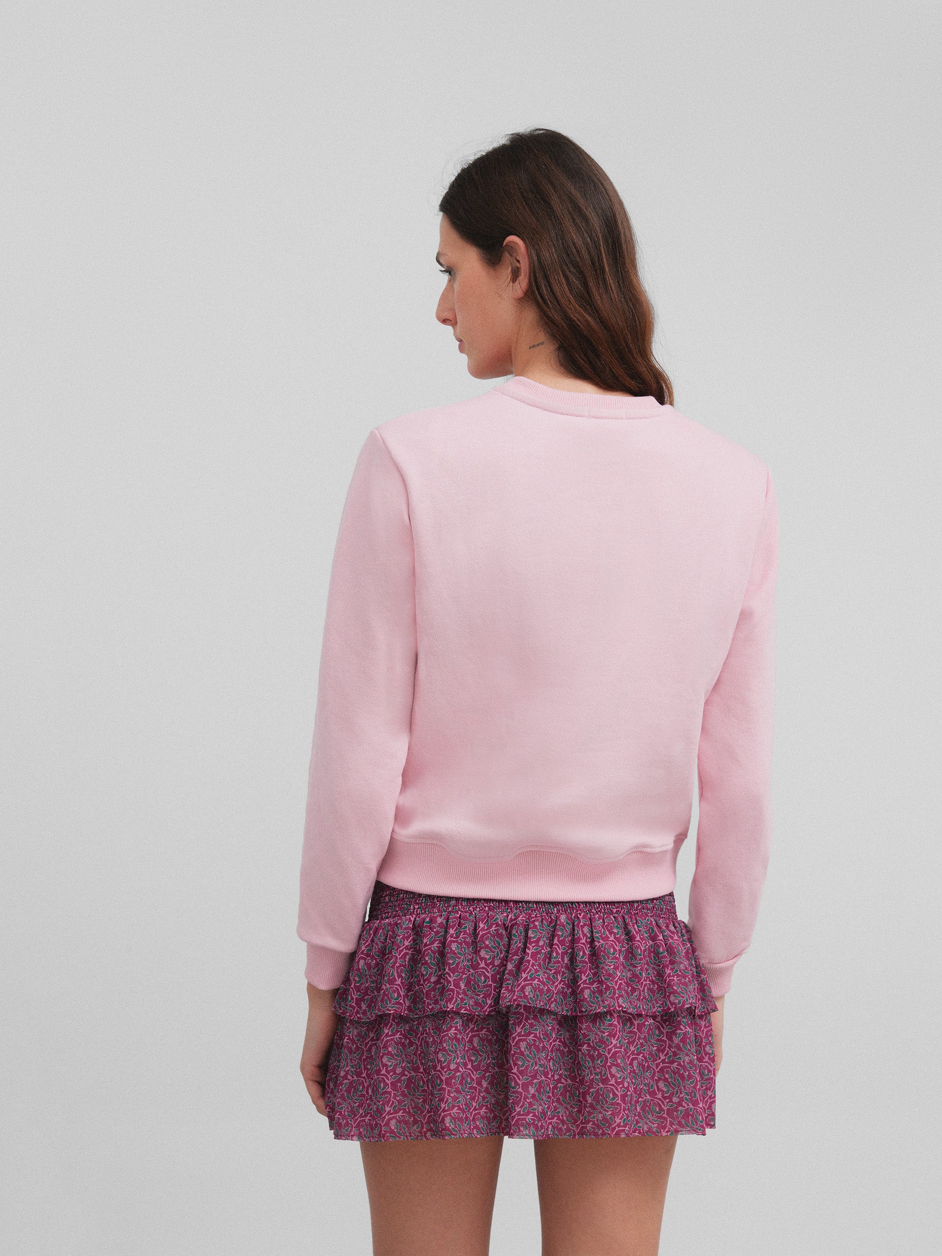 Women's pink circle racket sweatshirt