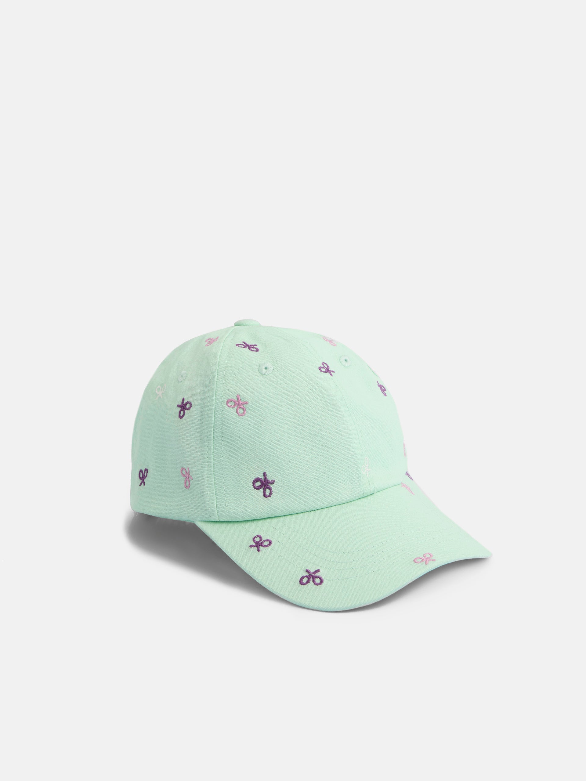 Turquoise embroidered rackets cap