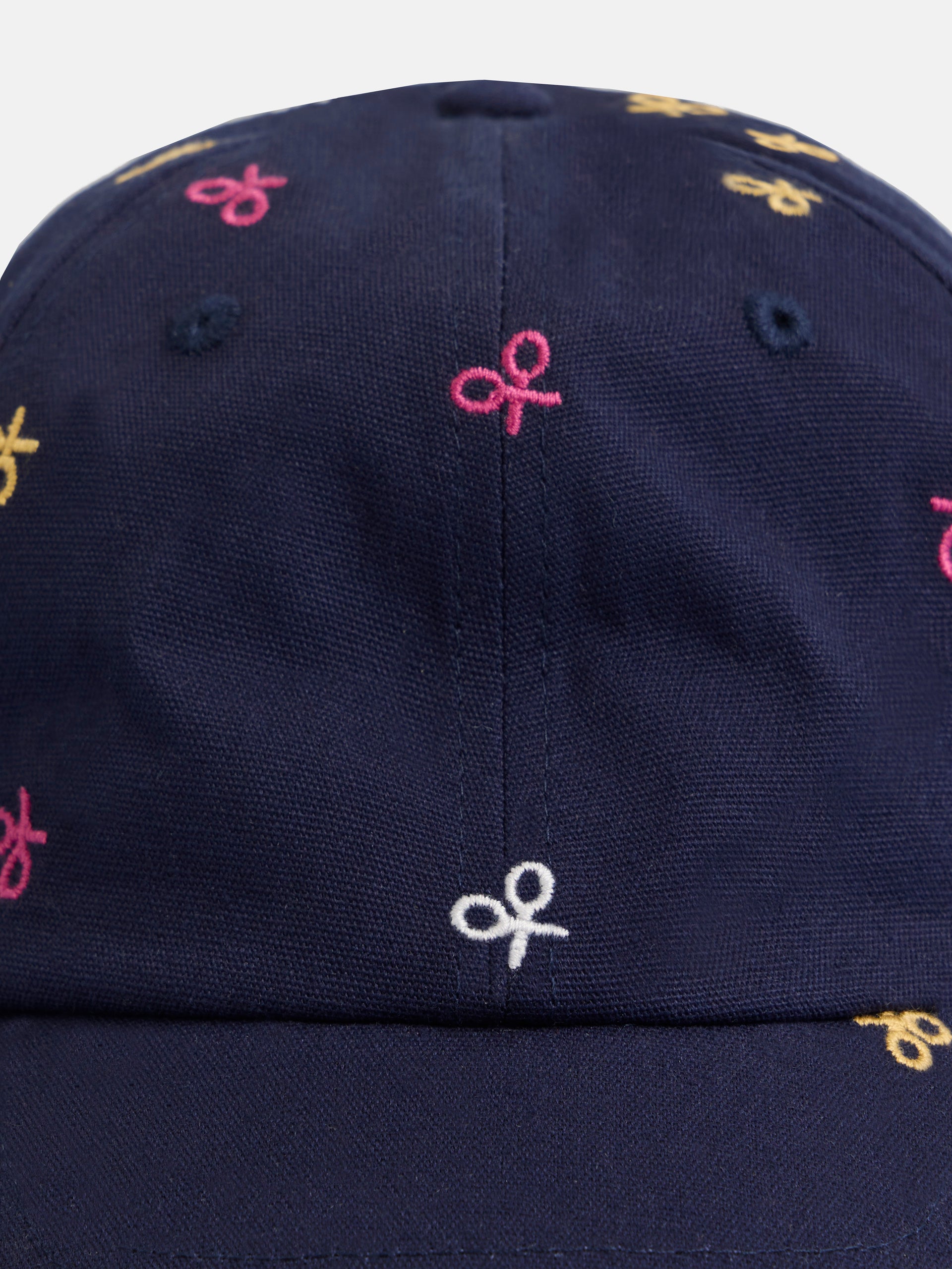 Navy blue embroidered rackets cap