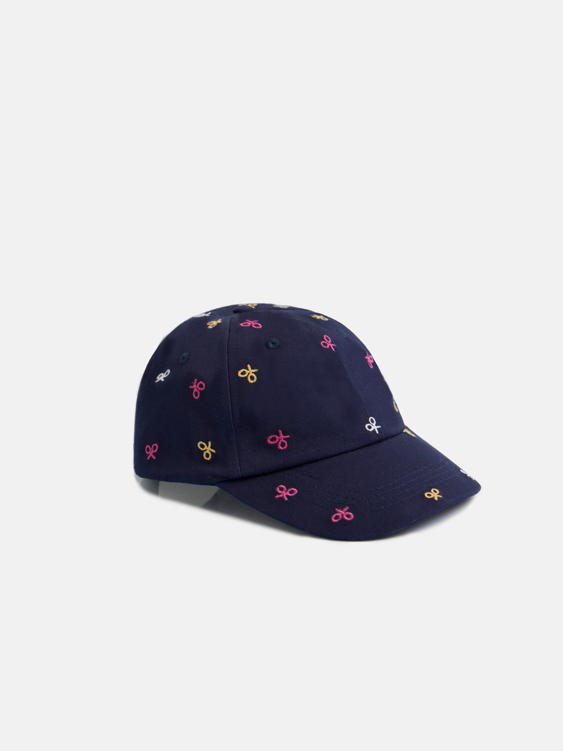 Navy blue embroidered rackets cap