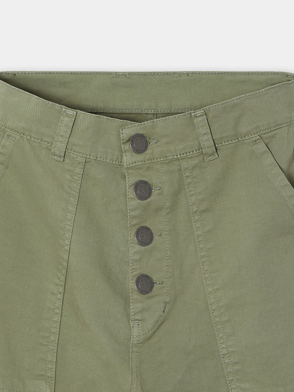 Pantalon woman denim cargo khaki