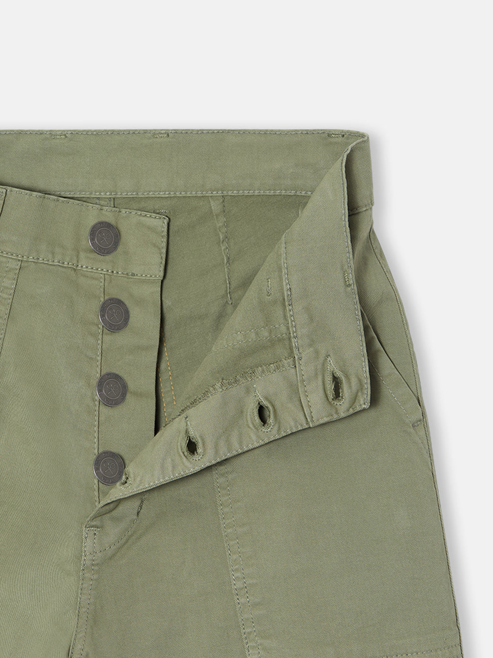 Pantalon woman denim cargo khaki