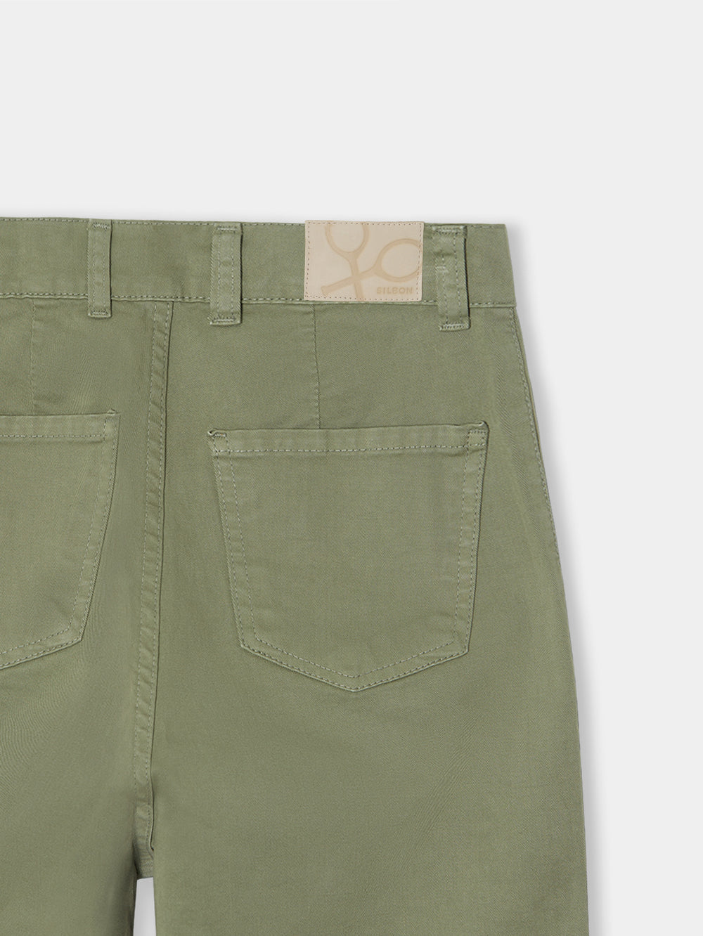 Pantalon woman denim cargo khaki