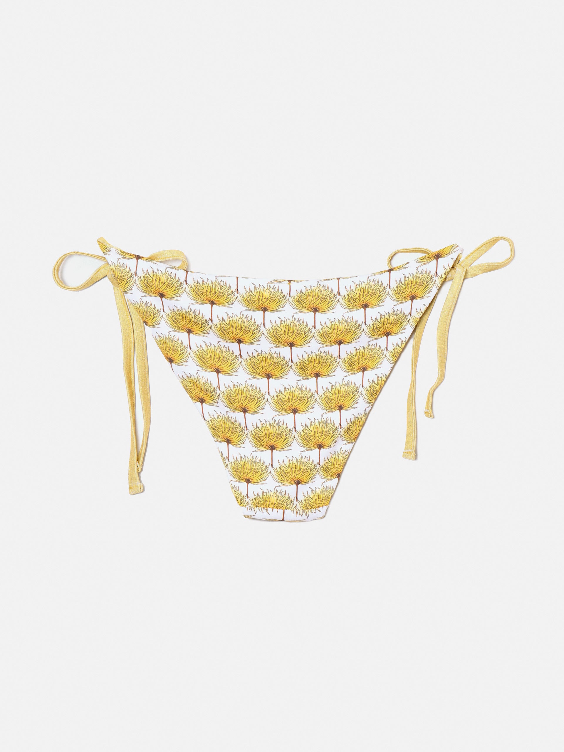 Braguita bikini reversible estampado amarillo