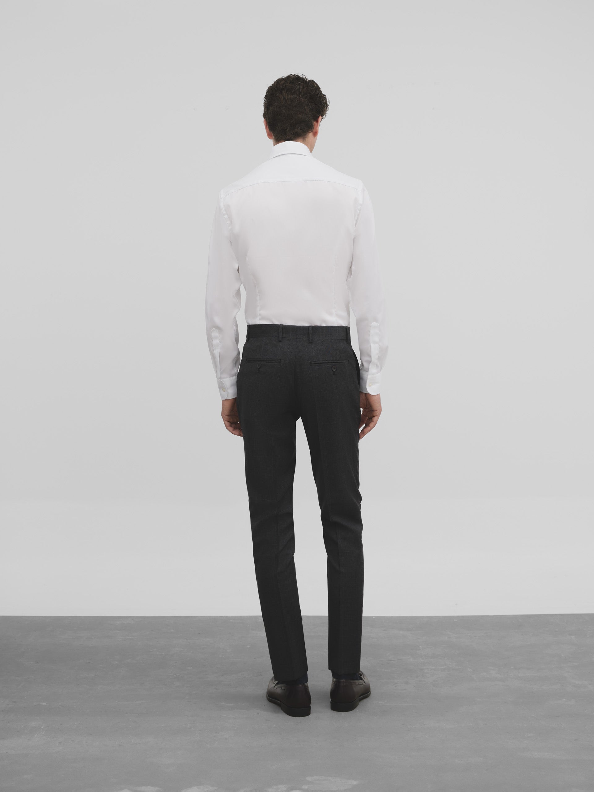 Gray prince of wales suit pants