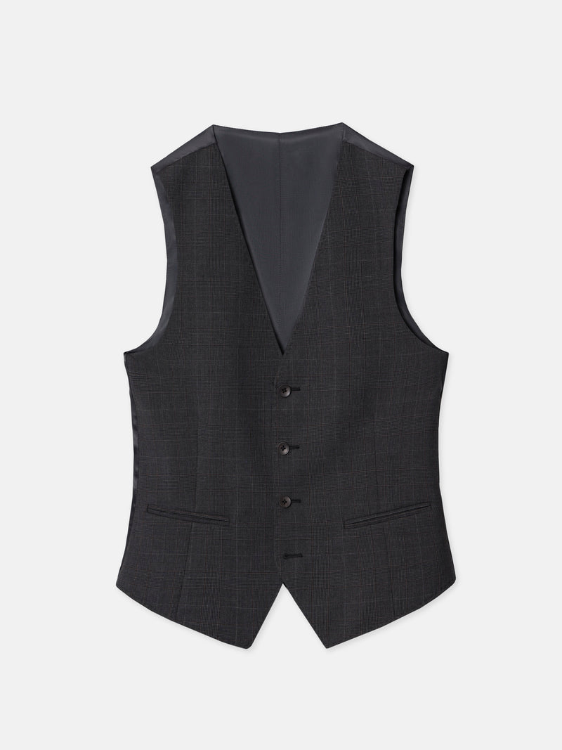 Chaleco traje principe de gales gris