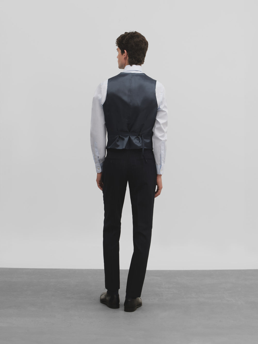 Chaleco traje raya diplomatica azul marino