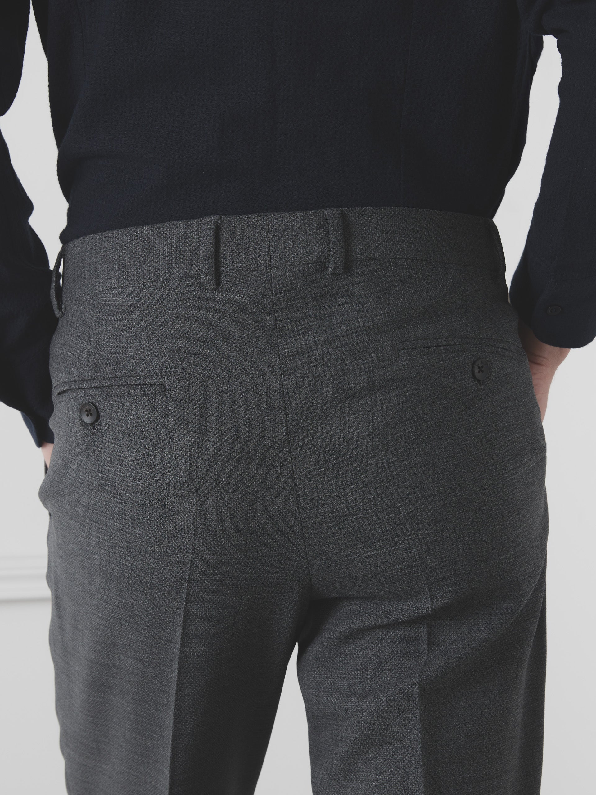 Silbon unique gray suit pants