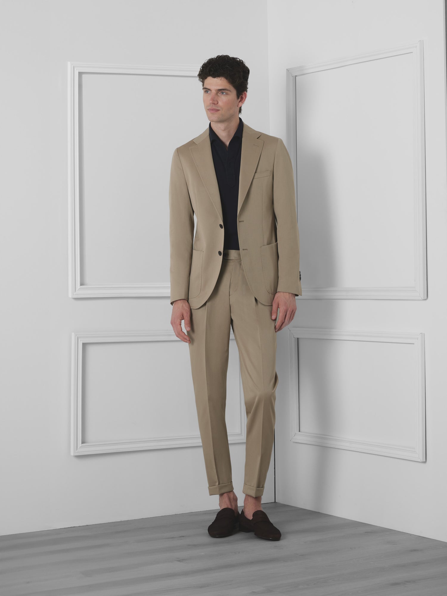 Silbon unique beige suit pants