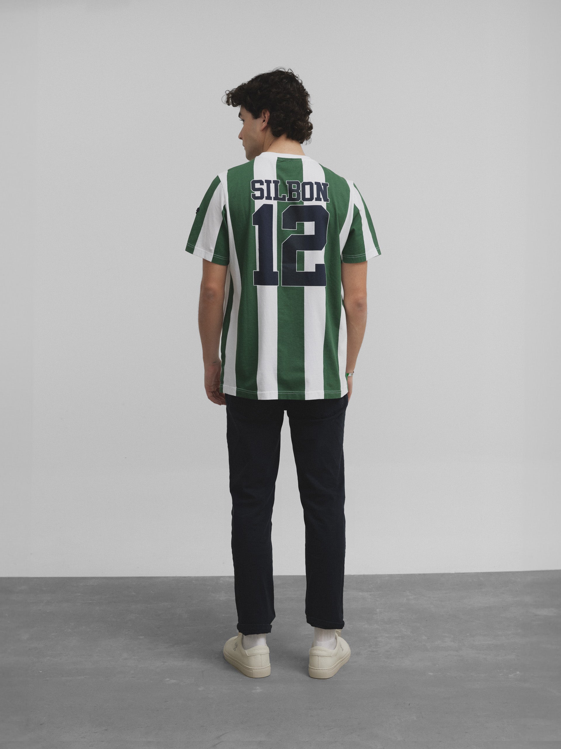 Betis green retro striped t-shirt