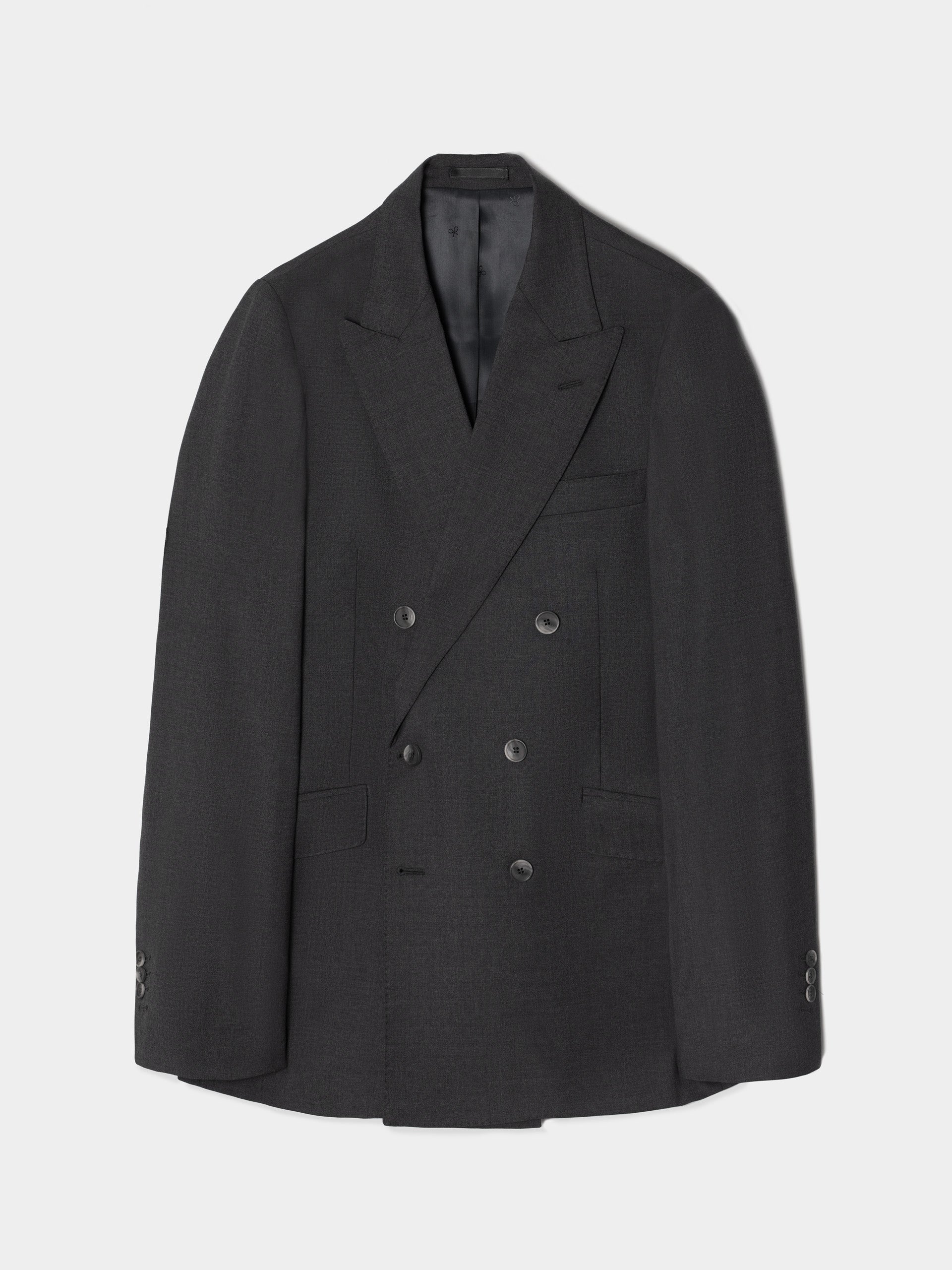 Americana traje cruzado stretch gris