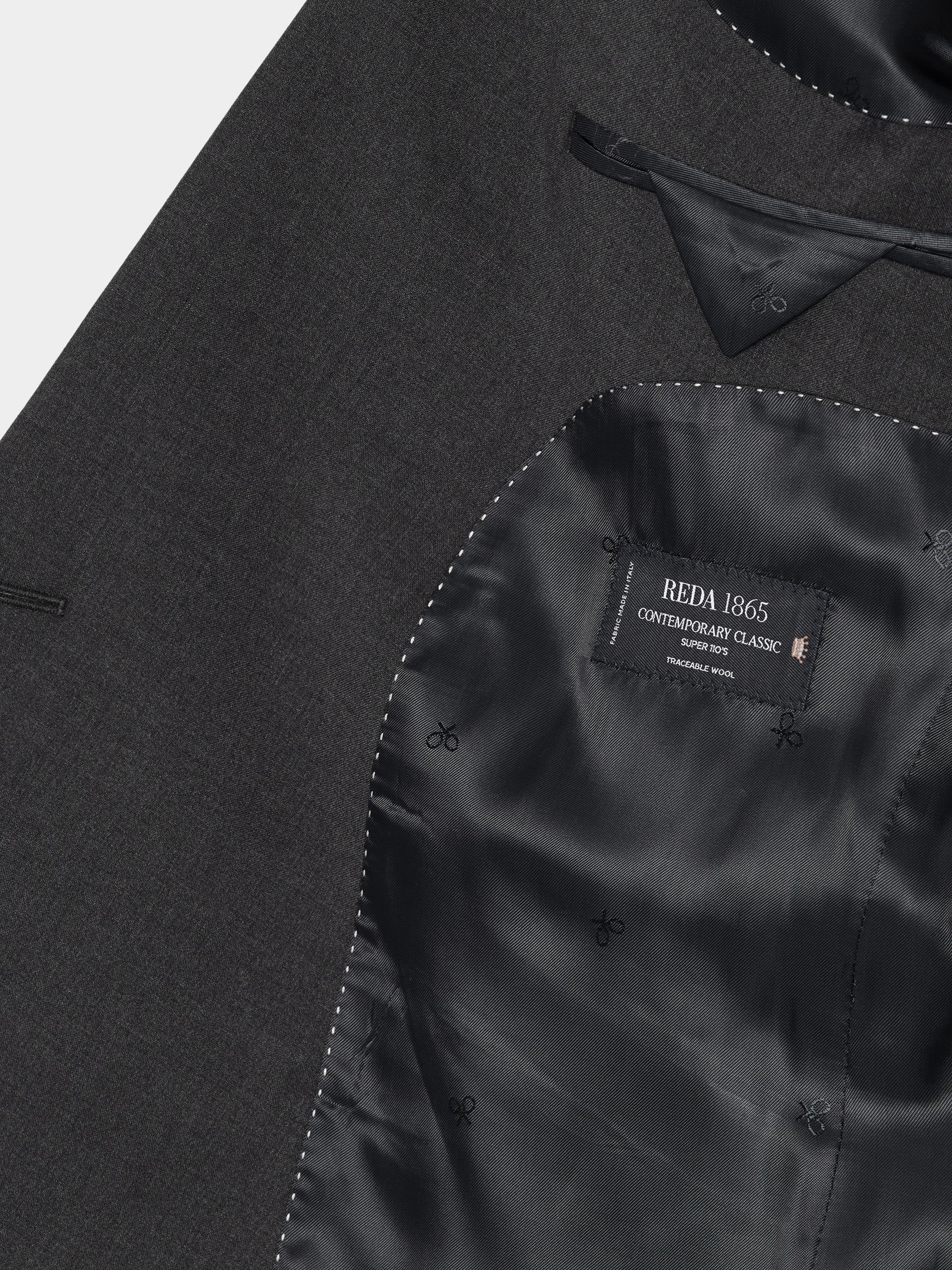 Americana traje cruzado stretch gris