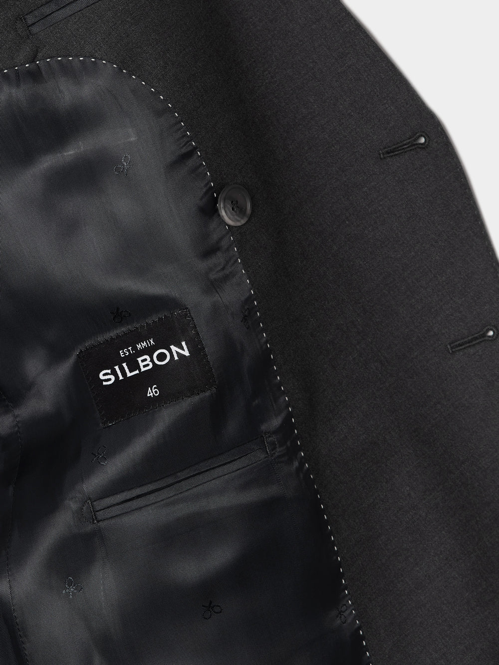 Americana traje cruzado stretch gris