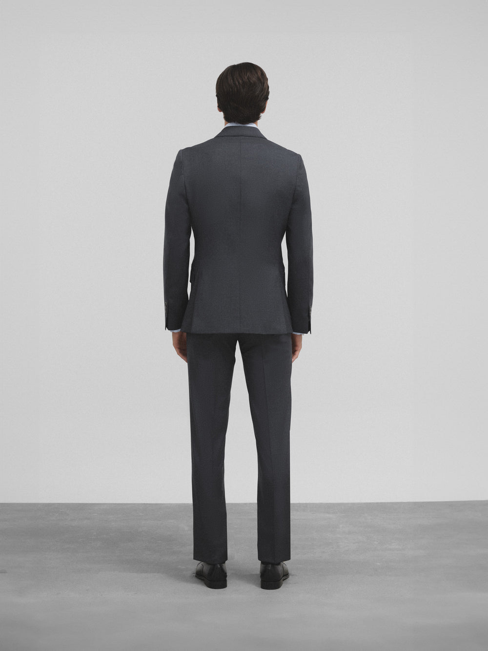 Pantalon traje cruzado stretch gris