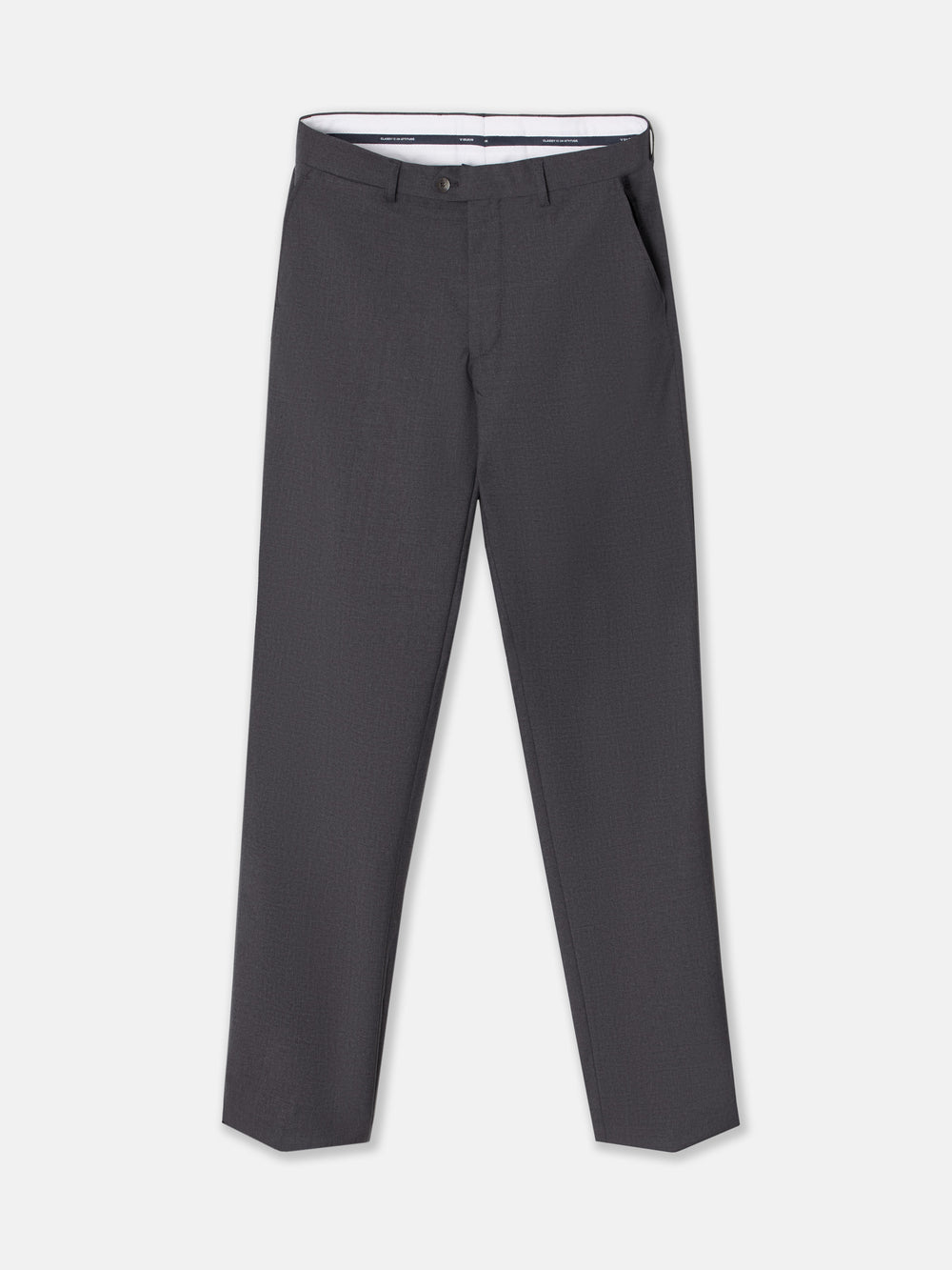 Pantalon traje cruzado stretch gris