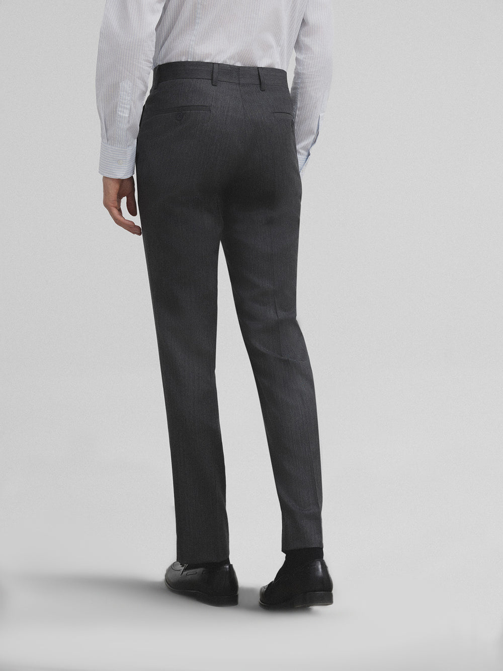 Pantalon traje cruzado stretch gris
